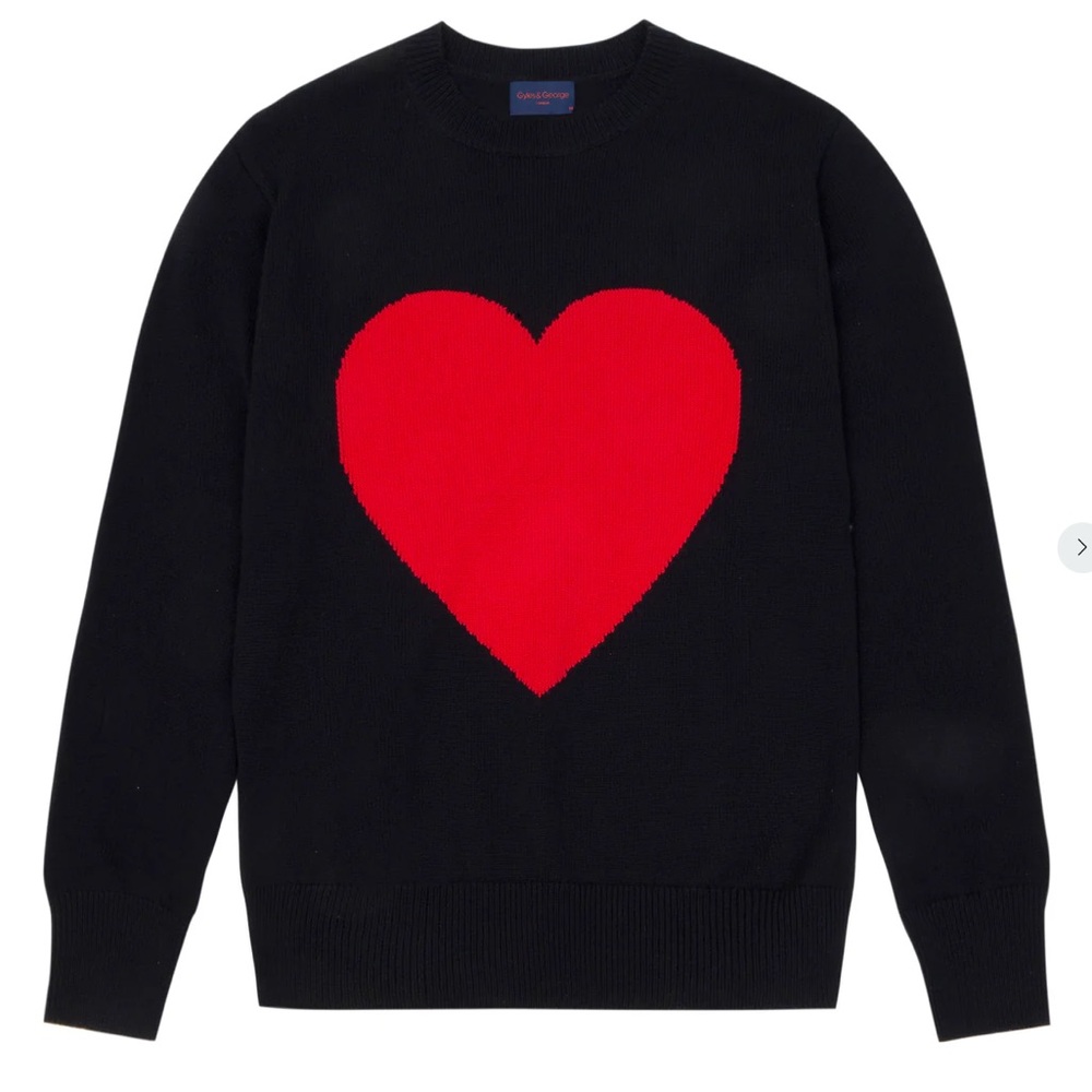 GYLES & GEORGE HEART SWEATER